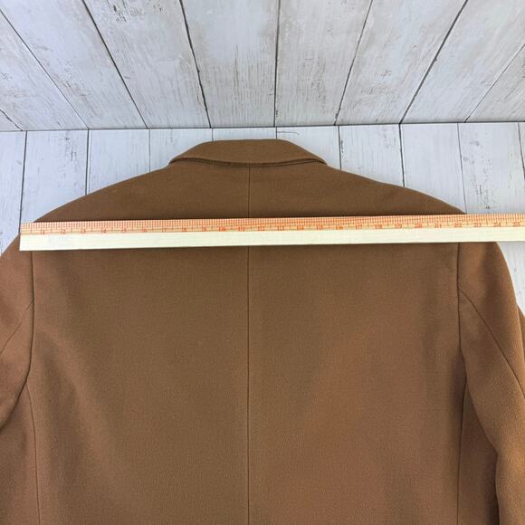 Calvin Klein Brown Wool Cashmere Stewart Coat Single Breasted Men's Size 52XL - Picture 15 of 16